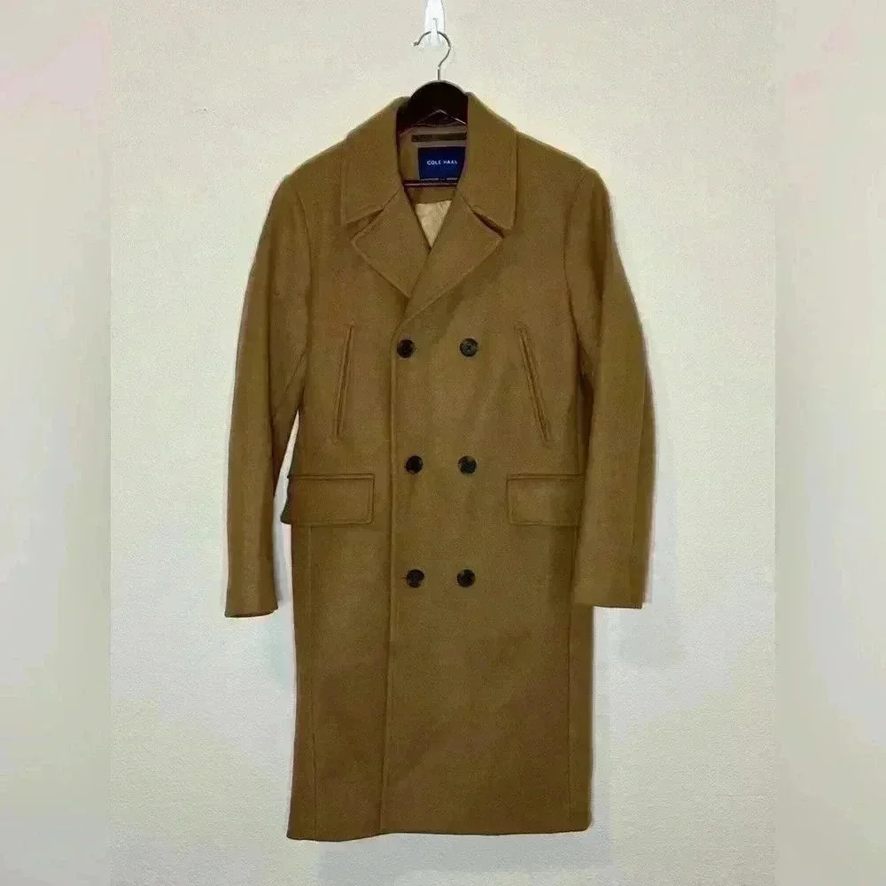 Cole Haan Men’s S/P Wool Blend Double Breasted Coat NWOT Old Money - Picture 3 of 10
